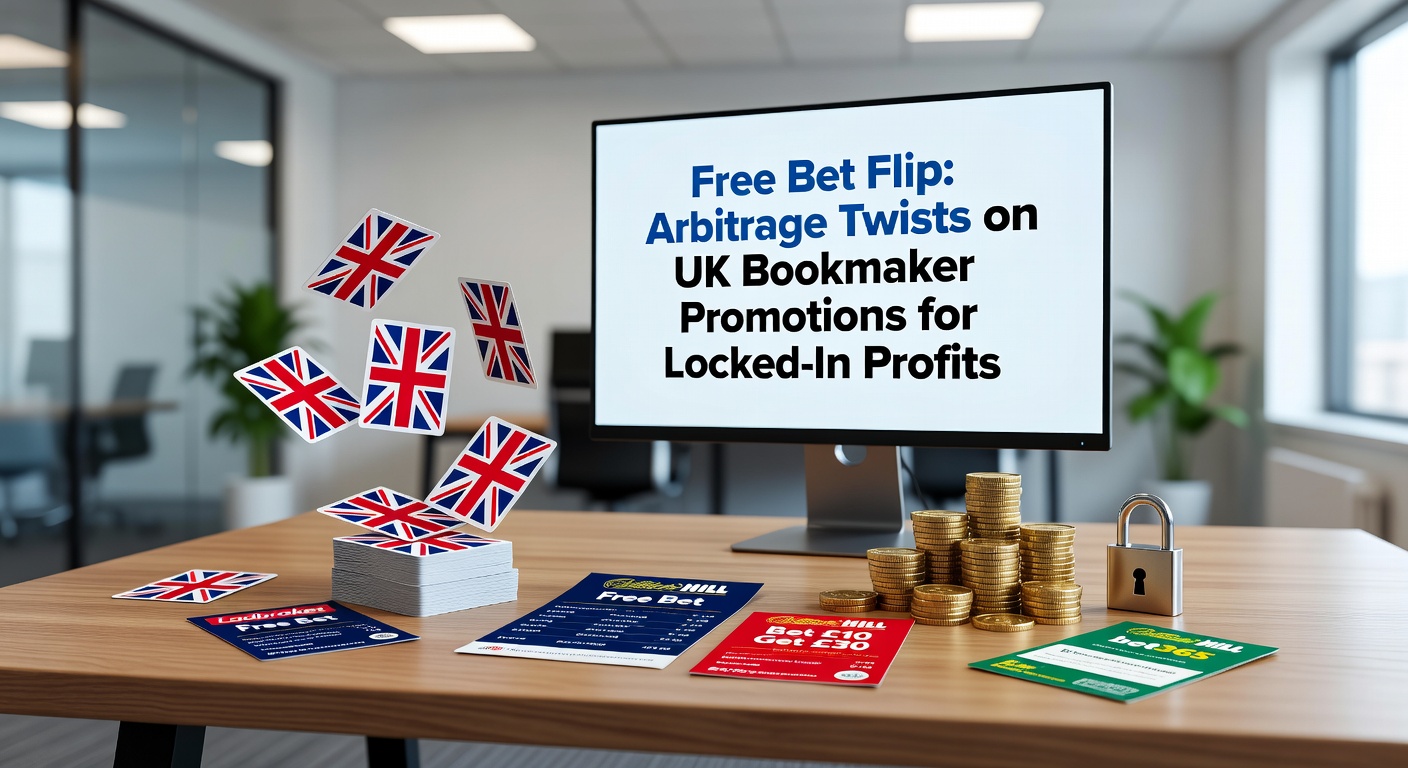 Screenshot of odds comparison tool displaying arbitrage opportunity on a UK bookmaker free bet promotion