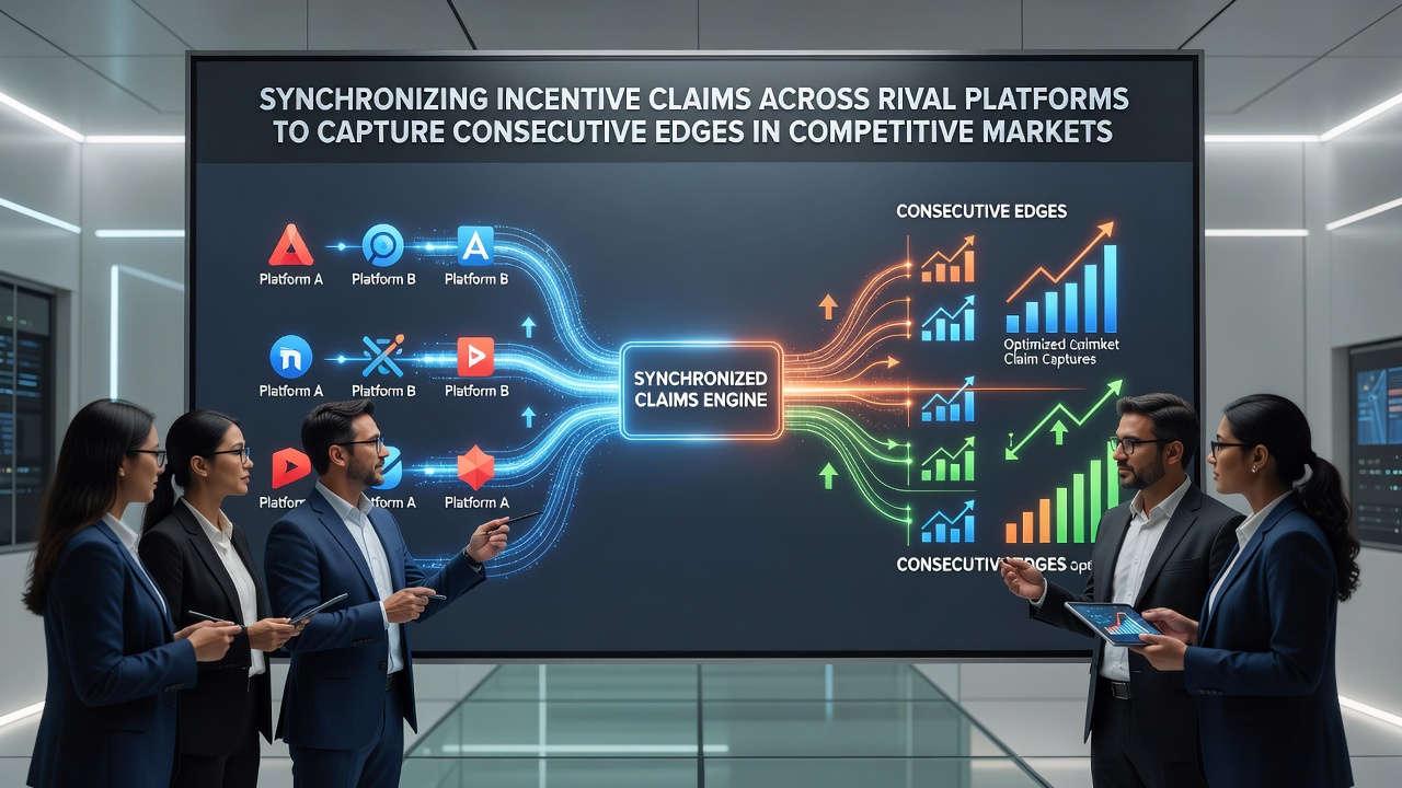 Flowchart illustrating the process of capturing consecutive edges through coordinated claims on rival platforms