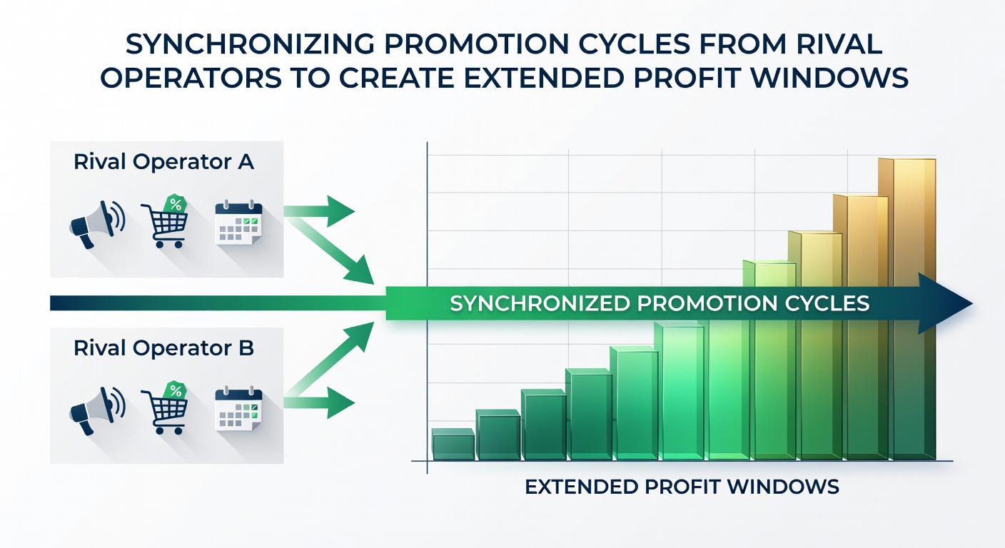 Chart showing synchronized promotion timelines across competing betting platforms